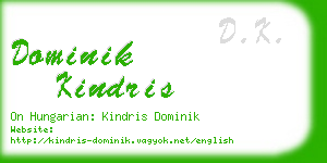 dominik kindris business card